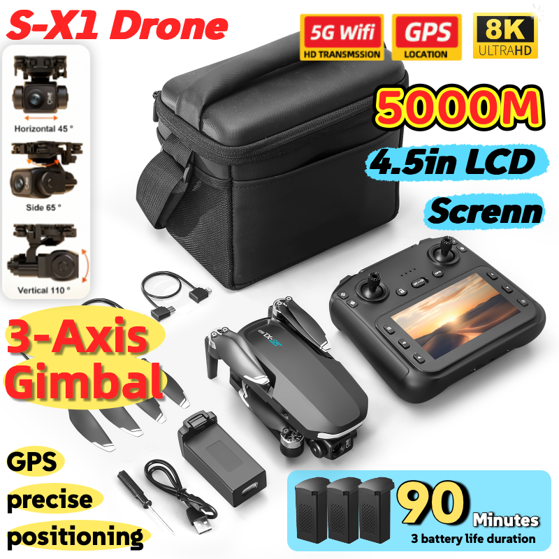 S-X1 MAX GPS Drone with 3-Axis - Drone Photogrammetry incelemesi ve fiyatı