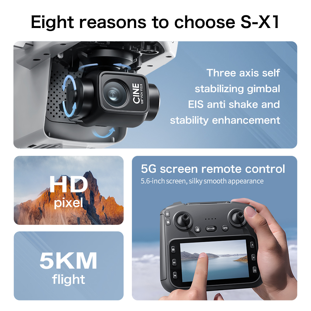 S-X1 MAX GPS Drone with 3-Axis - Drone Photogrammetry incelemesi ve fiyatı