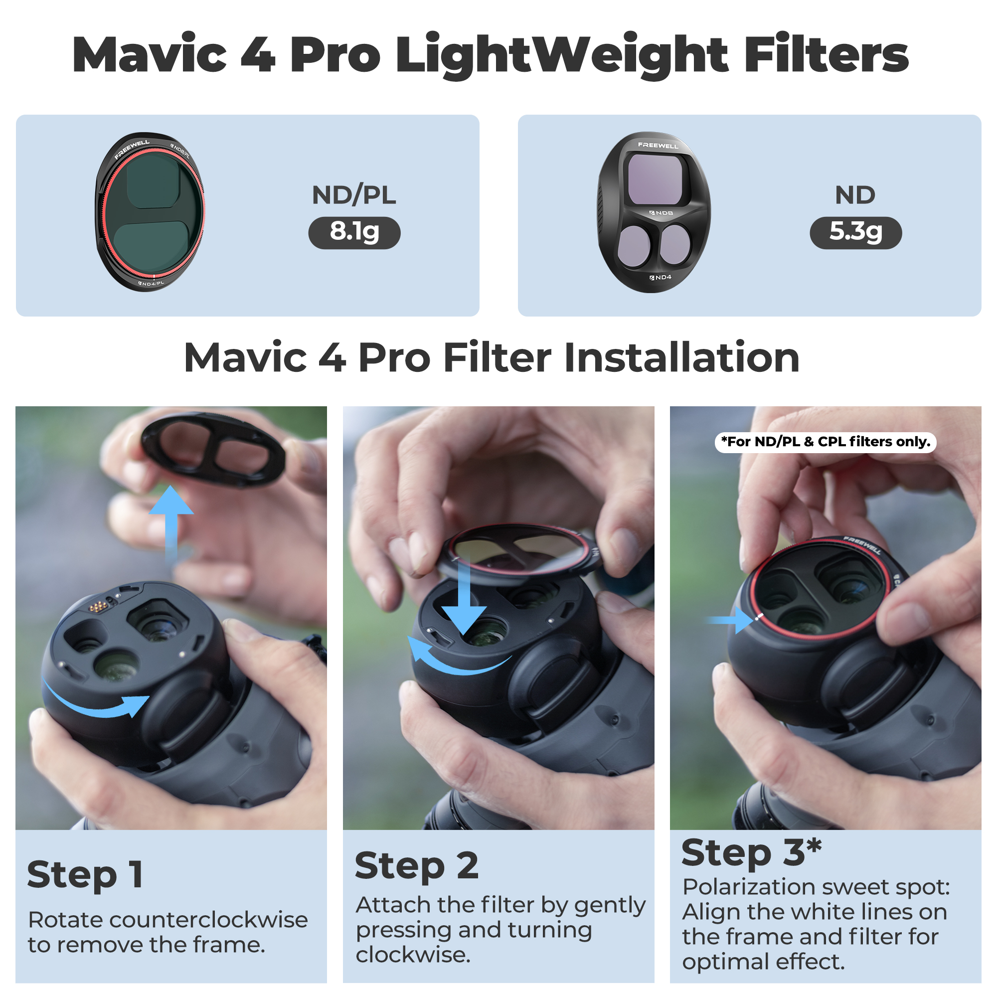 Freewell 3 Packs Split ND Filt - Drone Ndvi incelemesi ve fiyatı